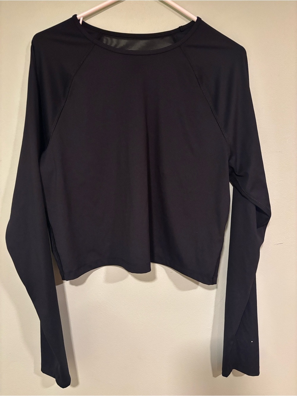 Old Navy Black Women's Long Sleeve Mesh-Back Top